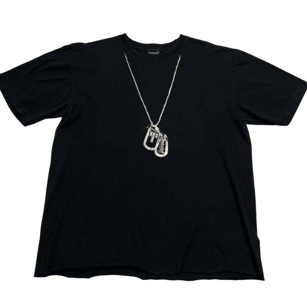 Technics Dog Tags Vintage T-Shirt in Black